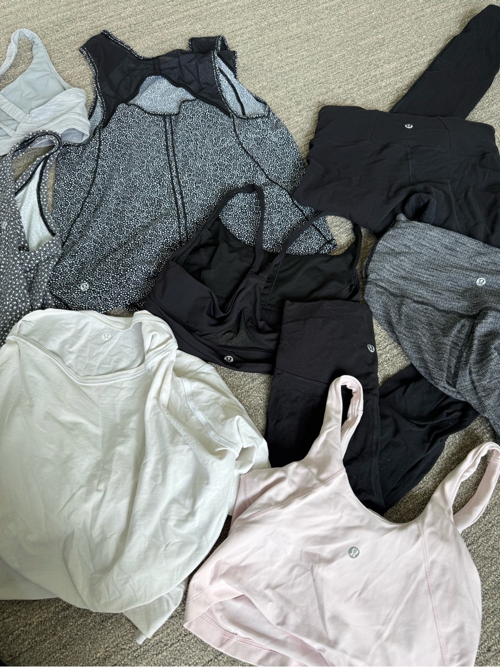 Lululemon Bundle Of 10 Pieces Various Sizes Fair condition